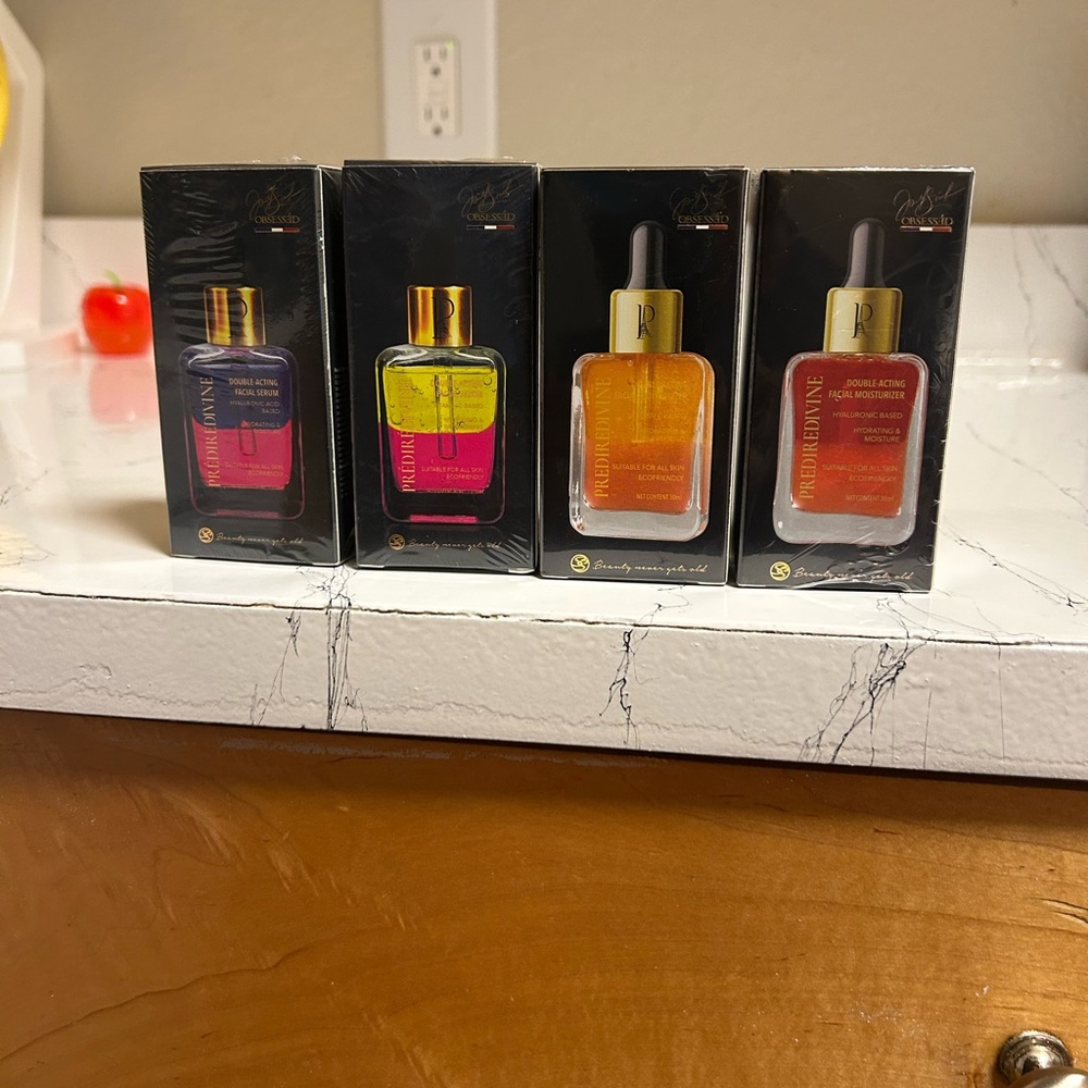 A bundle of four facial serum